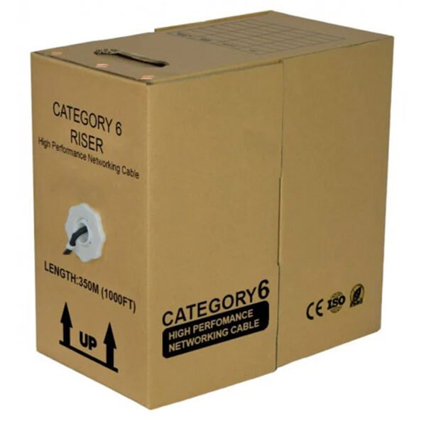 Cat6 Riser UTP Bare Copper - BLACK