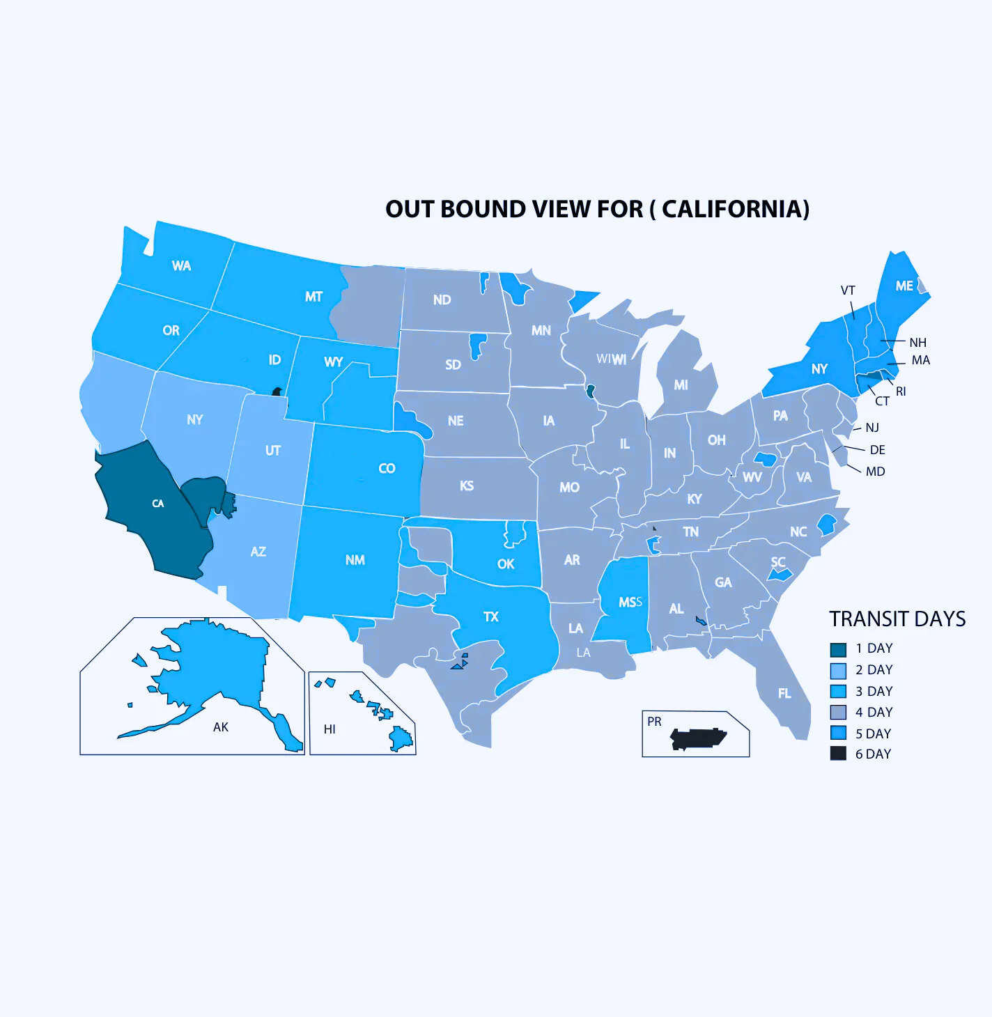 Est. Delivery From CA