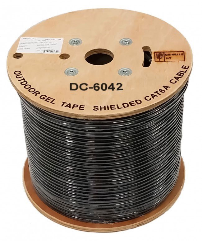 CAT6A Outdoor 10GbE 750MHz FTP UV Rated with Shielded Dry Gel Tape